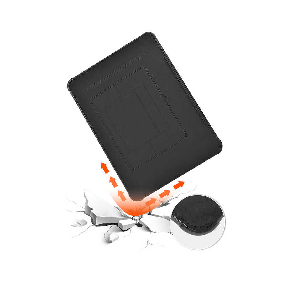 Apple Macbook Pro 14.2 2023 A2779 Wiwu Defender Stand Case Taşınabilir Standlı Magnetik PU Laptop Çantası - 12