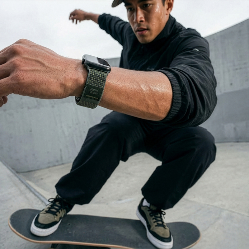 Apple Watch 10 42mm Native Union Active Watch Loop Serisi Hasır Kordon - 9