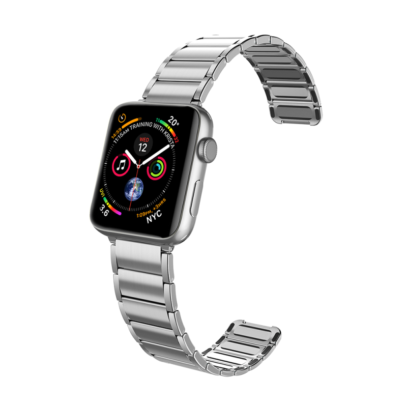 Apple Watch 10 42mm Raptic Classic Serisi Magnetik Metal Kordon - 3