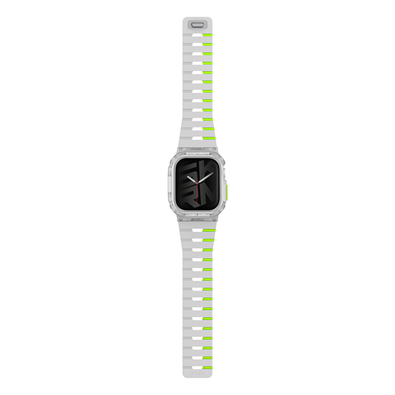 Apple Watch 10 42mm Skinarma Nightglow Atom TPU Kasa Koruyucu + Gemini Silikon Kordon - 4