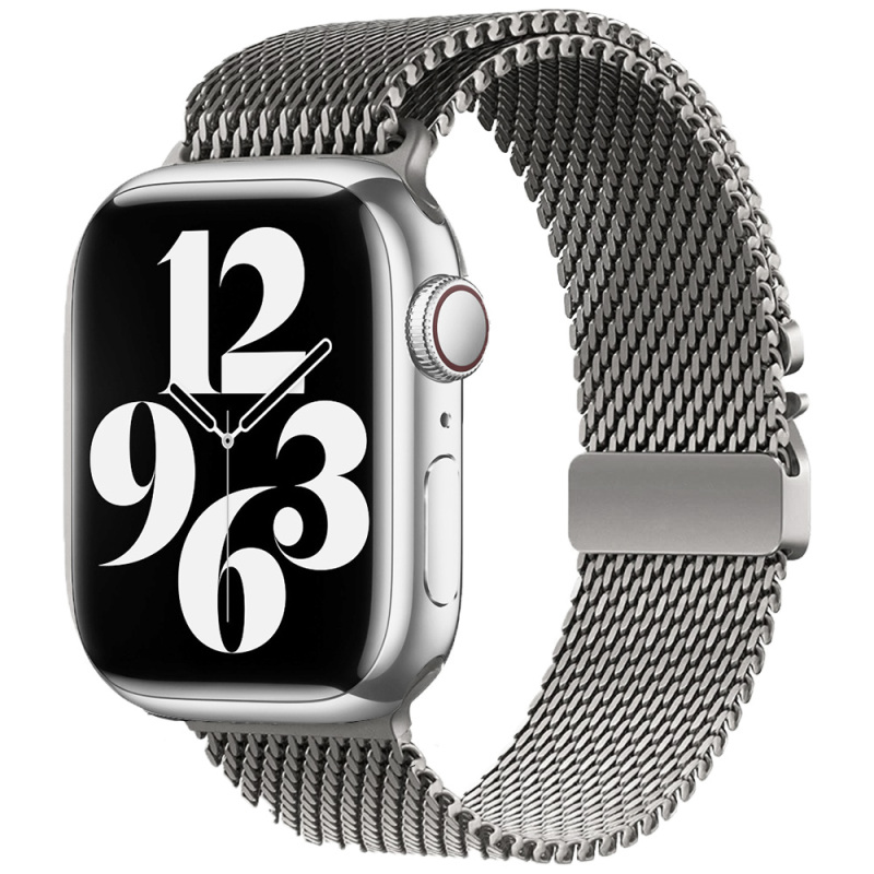 Apple Watch 10 42mm Zore KRD-121 Metal Hasır Kordon - 8