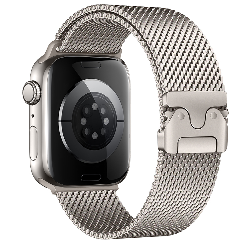 Apple Watch 10 42mm Zore KRD-121 Metal Hasır Kordon - 3