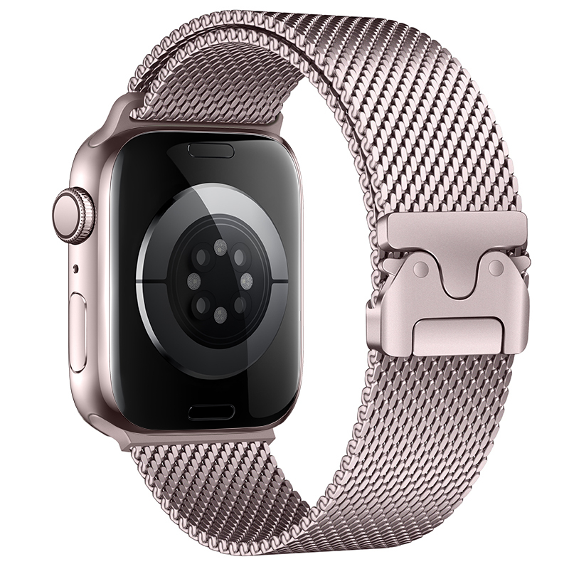 Apple Watch 10 42mm Zore KRD-121 Metal Hasır Kordon - 2