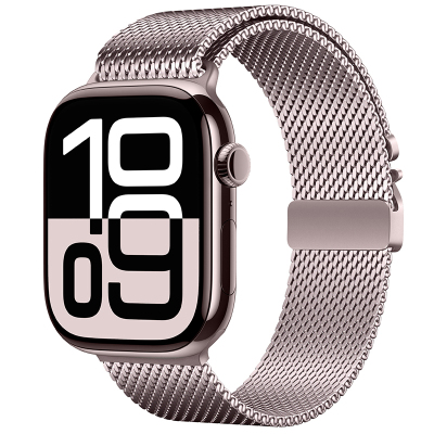 Apple Watch 10 42mm Zore KRD-121 Metal Hasır Kordon - 1