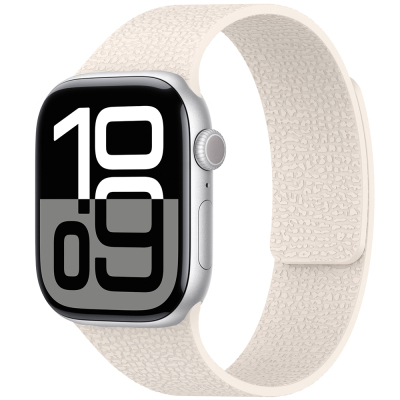 Apple Watch 10 42mm Zore KRD-136 Kabartma Desenli Silikon Kordon - 4