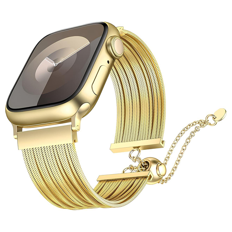 Apple Watch 10 42mm Zore KRD-137 Metal Hasır Kordon - 5