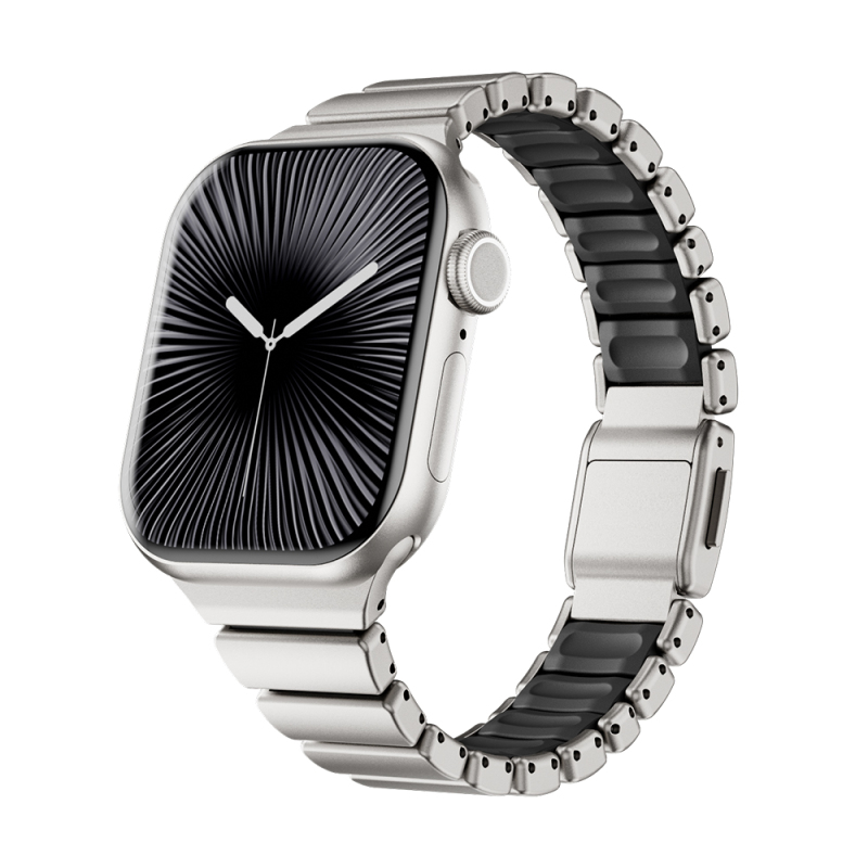 Apple Watch 10 42mm Zore KRD-149 Metal Silikon Kordon - 1