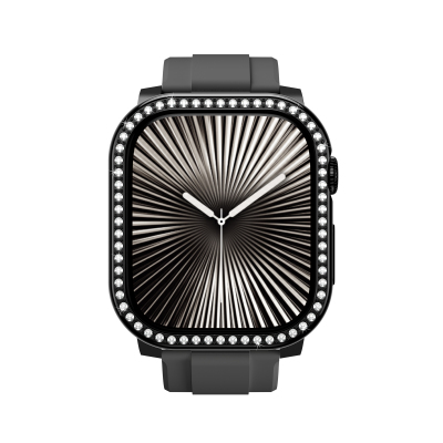 Apple Watch 10 46mm Amazingthing Gleam Fit FullGuard Taşlı Sert PC Kasa ve Ekran Koruyucu - 10