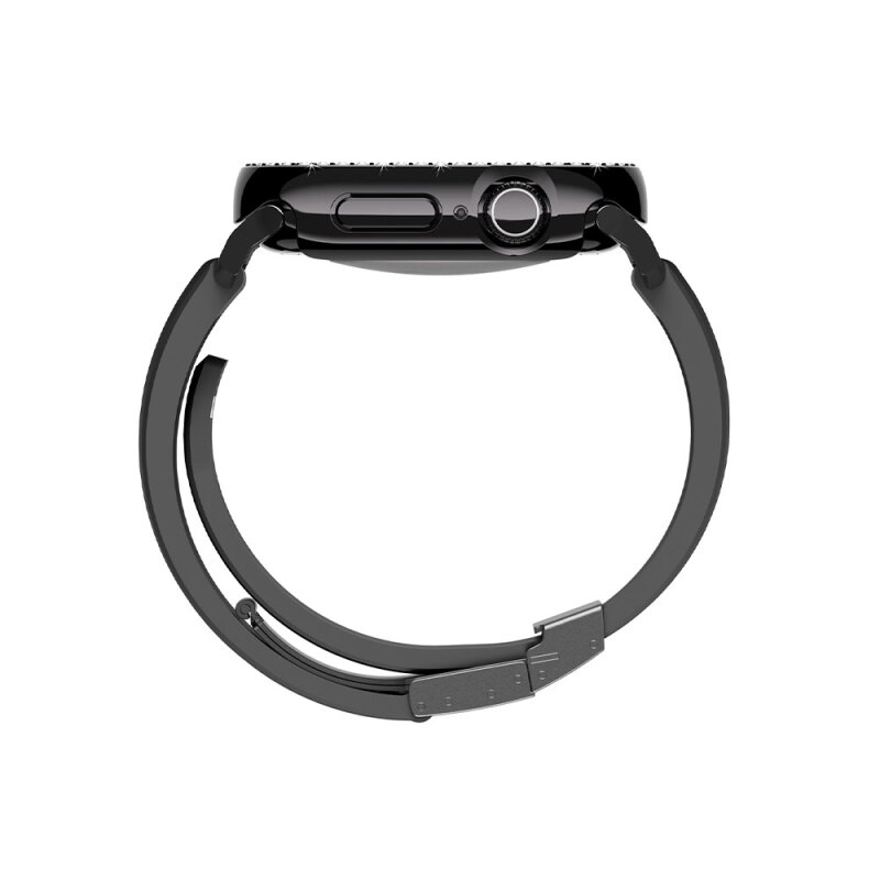 Apple Watch 10 46mm Amazingthing Gleam Fit FullGuard Taşlı Sert PC Kasa ve Ekran Koruyucu - 12