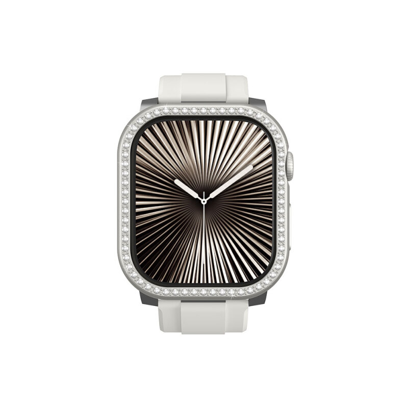 Apple Watch 10 46mm Amazingthing Gleam Fit FullGuard Taşlı Sert PC Kasa ve Ekran Koruyucu - 17