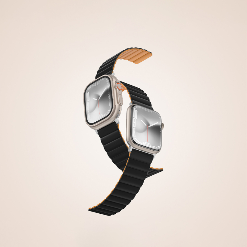 Apple Watch 10 46mm Amazingthing Smoothie Mag Magnetik Tak Çıkar Silikon Strap Kayış - 19