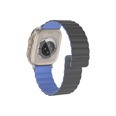 Apple Watch 10 46mm Amazingthing Smoothie Mag Magnetik Tak Çıkar Silikon Strap Kayış - 2