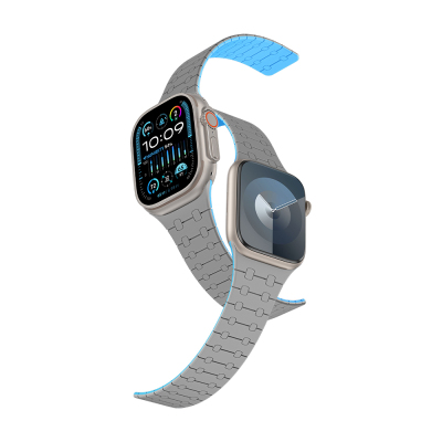 Apple Watch 10 46mm Amazingthing Smoothie Sport Magnetik Tak Çıkar Silikon Strap Kayış - 5