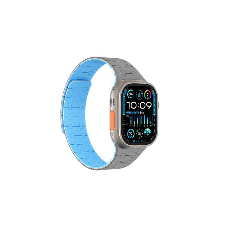 Apple Watch 10 46mm Amazingthing Smoothie Sport Magnetik Tak Çıkar Silikon Strap Kayış - 2