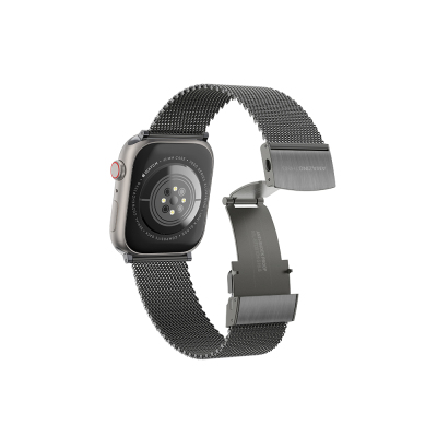 Apple Watch 10 46mm Amazingthing Titan Metal Hasır Kordon - 6