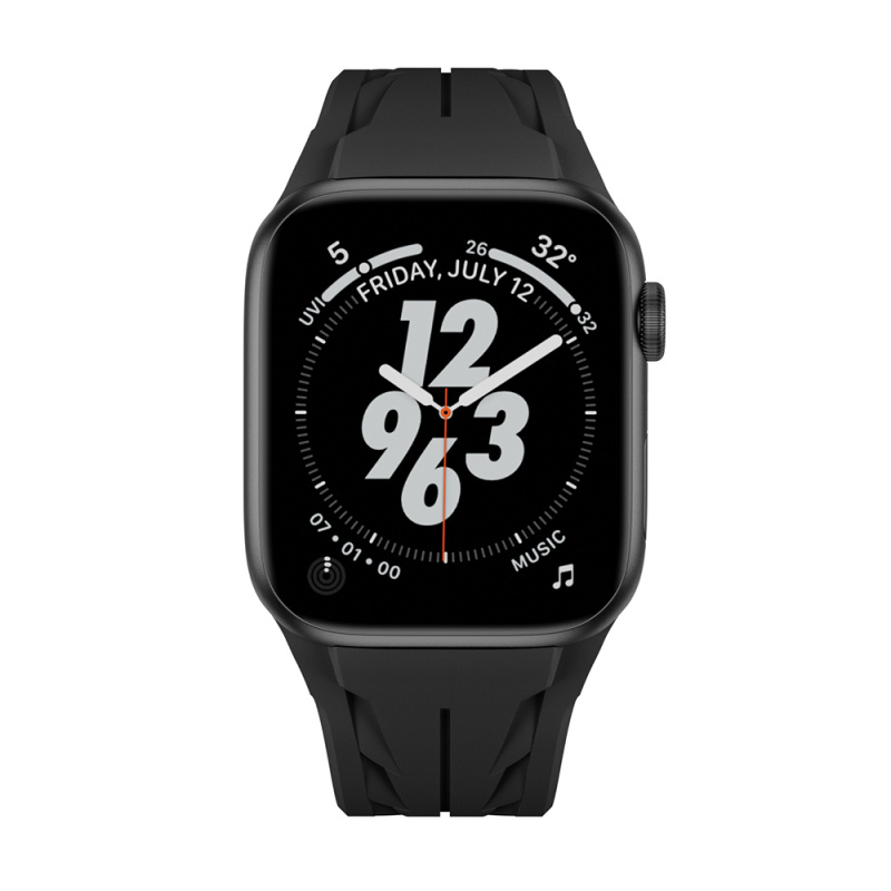 Apple Watch 10 46mm KRD-127 Metal Tokalı Silikon Kordon - 8