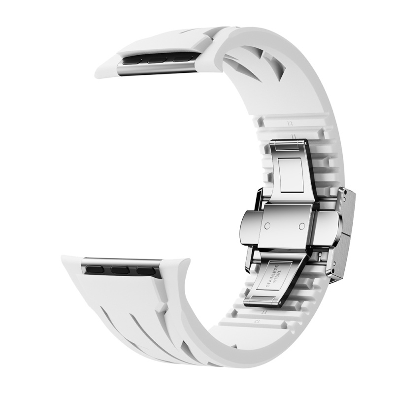 Apple Watch 10 46mm KRD-127 Metal Tokalı Silikon Kordon - 14