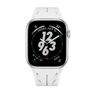 Apple Watch 10 46mm KRD-127 Metal Tokalı Silikon Kordon - 13