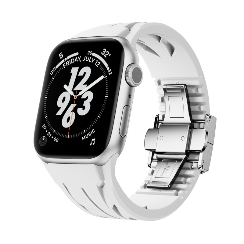 Apple Watch 10 46mm KRD-127 Metal Tokalı Silikon Kordon - 12