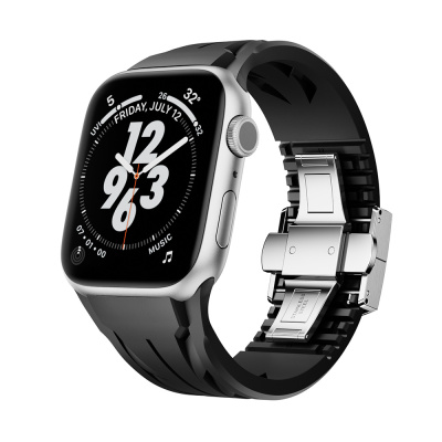 Apple Watch 10 46mm KRD-127 Metal Tokalı Silikon Kordon - 7