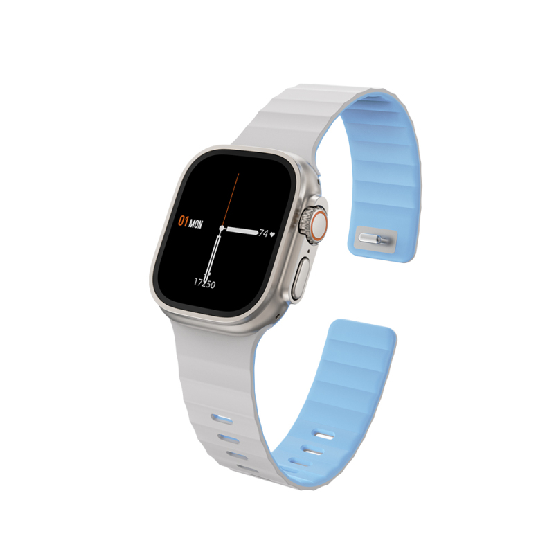 Apple Watch 10 46mm Wiwu Mag Secur Series Silicone Band - 9