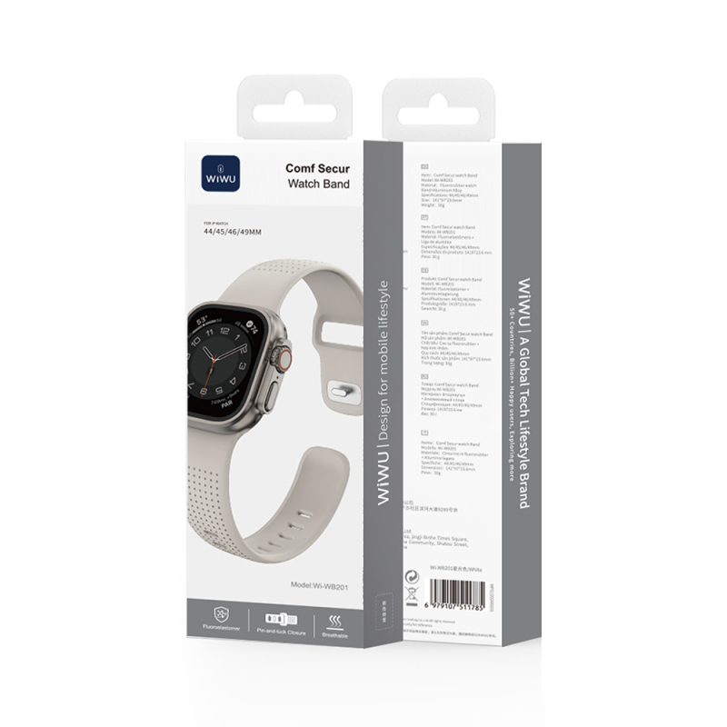 Apple Watch 10 46mm Wiwu Wi-WB0201 Comf Secur Serisi Silikon Kordon - 17