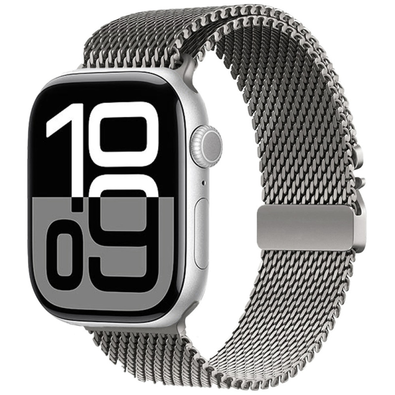 Apple Watch 10 46mm Zore KRD-121 Metal Hasır Kordon - 4