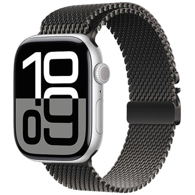 Apple Watch 10 46mm Zore KRD-121 Metal Hasır Kordon - 3