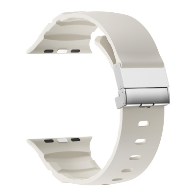 Apple Watch 10 46mm Zore KRD-145 Metal Tokalı Silikon Kordon - 23