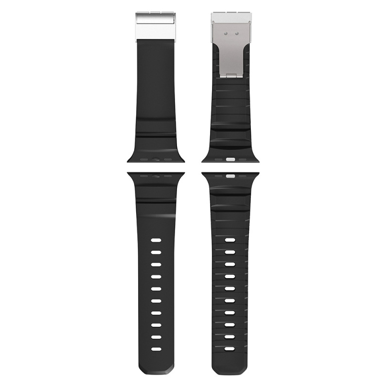 Apple Watch 10 46mm Zore KRD-145 Metal Tokalı Silikon Kordon - 20