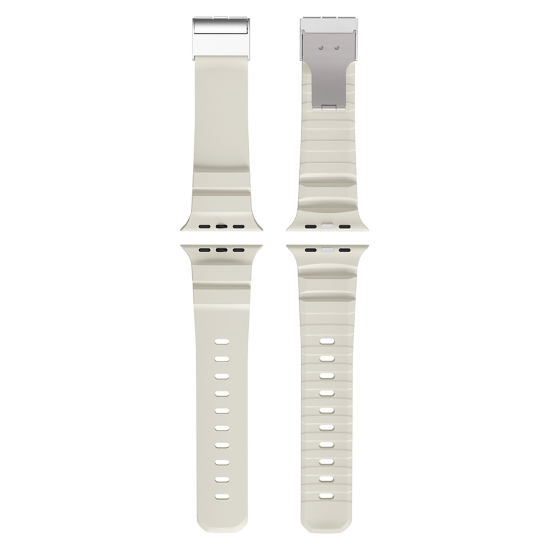 Apple Watch 10 46mm Zore KRD-145 Metal Tokalı Silikon Kordon - 25