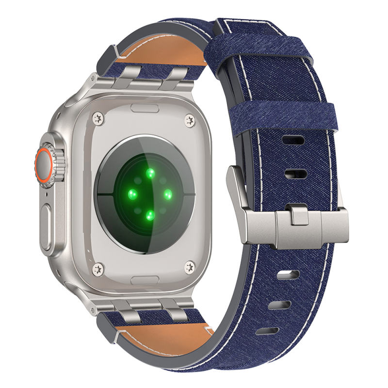 Apple Watch 10 46mm Zore KRD-153 Kot Kumaş Tasarımlı Kordon - 5