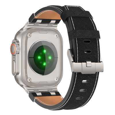 Apple Watch 10 46mm Zore KRD-153 Kot Kumaş Tasarımlı Kordon - 8