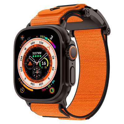 Apple Watch 10 46mm Zore KRD-154 Naylon Kumaş Hasır Örgülü Kordon - 1