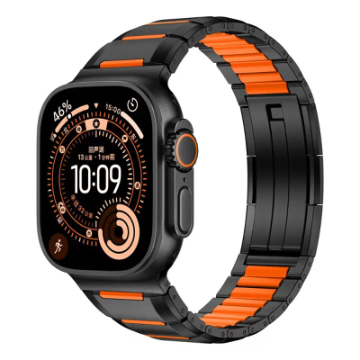Apple Watch 10 46mm Zore KRD-155 Metal Silikon Kordon - 3
