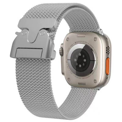 Apple Watch 10 46mm Zore KRD-25 Metal Hasır Kordon - 6