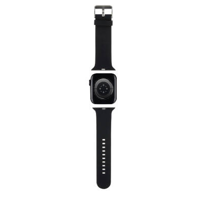 Apple Watch 38mm Karl Lagerfeld Orjinal Lisanslı İkonik Karl & Choupette Logolu Silikon Kordon - 3
