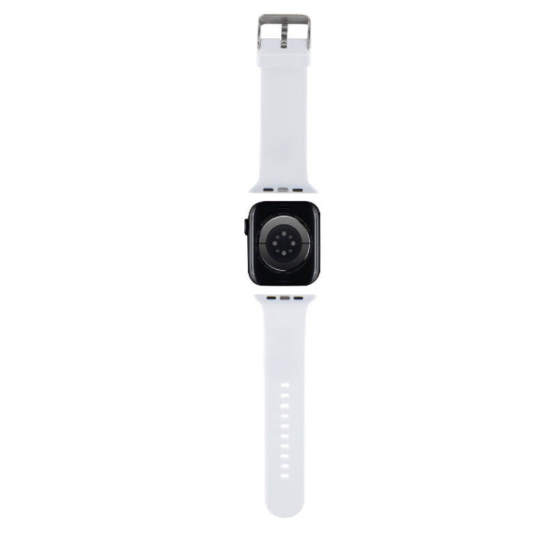 Apple Watch 38mm Karl Lagerfeld Orjinal Lisanslı İkonik Karl & Choupette Logolu Silikon Kordon - 7