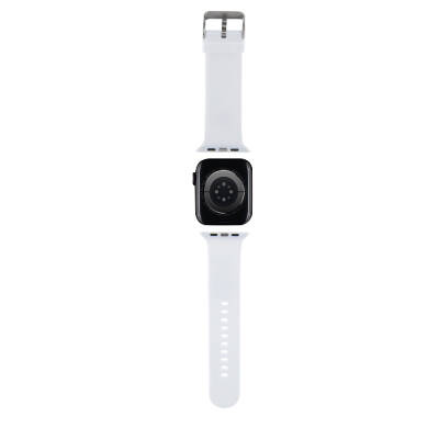 Apple Watch 38mm Karl Lagerfeld Orjinal Lisanslı İkonik Karl Head Logolu Silikon Kordon - 3