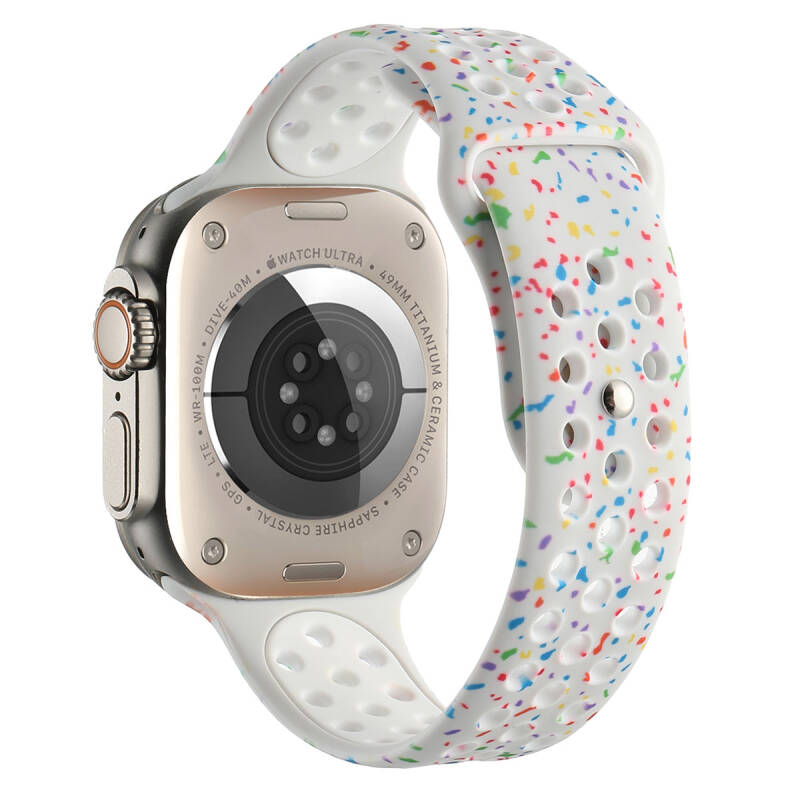 Apple Watch 38mm Kordon Yeni Seri 2023 KRD-02 Silikon Strap Kayış - 13