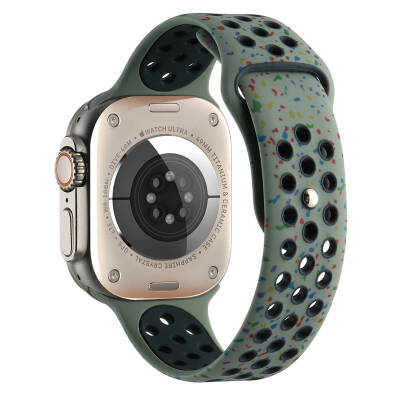 Apple Watch 38mm Kordon Yeni Seri 2023 KRD-02 Silikon Strap Kayış - 9