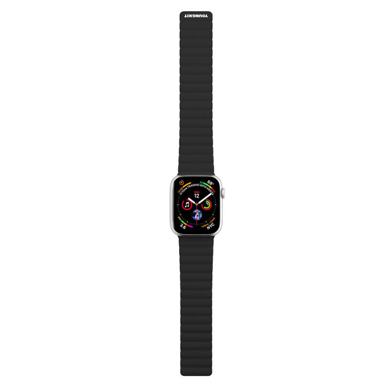 Apple Watch 38mm Kordon Youngkit Classical Magnetik Tak Çıkar Silikon Strap Kayış - 5