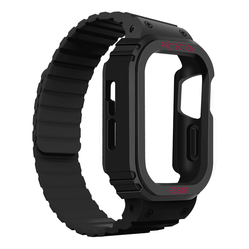 Apple Watch 38mm KRD-142 Airbag Tasarımlı Kasa Koruyuculu Silikon Kordon - 11