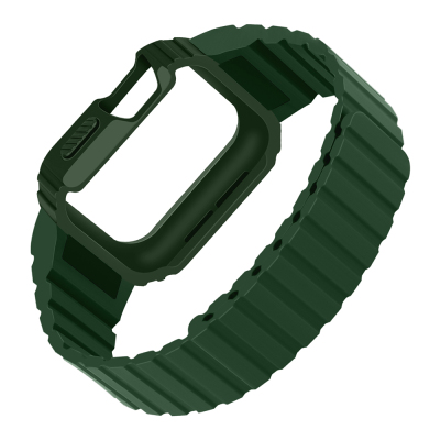 Apple Watch 38mm KRD-142 Airbag Tasarımlı Kasa Koruyuculu Silikon Kordon - 15