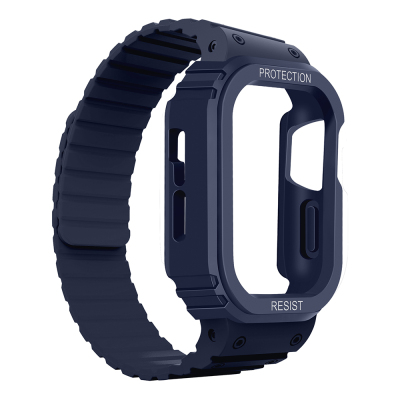 Apple Watch 38mm KRD-142 Airbag Tasarımlı Kasa Koruyuculu Silikon Kordon - 19