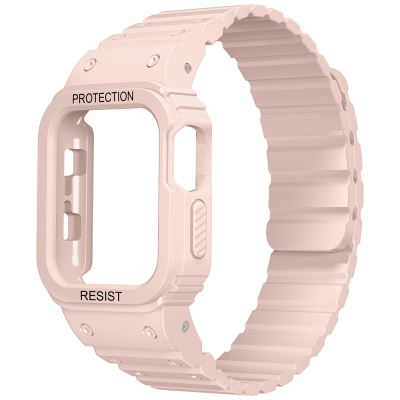 Apple Watch 38mm KRD-142 Airbag Tasarımlı Kasa Koruyuculu Silikon Kordon - 2