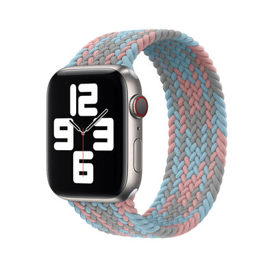 Apple Watch 38mm Wiwu Braided Solo Loop Contrast Color Large Band - 17