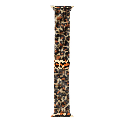 Apple Watch 38mm Zore KRD-01 Leopard Pattern Metal Band - 5