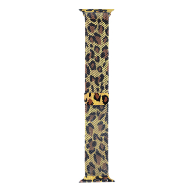 Apple Watch 38mm Zore KRD-01 Leopard Pattern Metal Band - 7