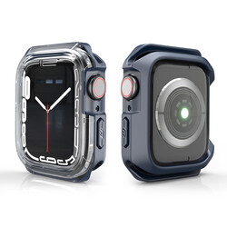 Apple Watch 38mm Zore Watch Gard 08 Sert PC + Silikon Koruyucu - 3